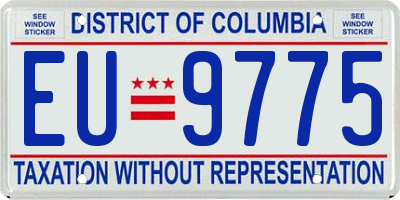 DC license plate EU9775
