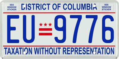 DC license plate EU9776