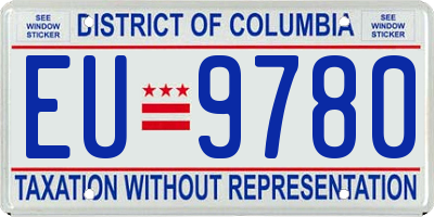 DC license plate EU9780