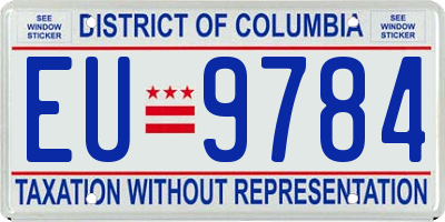DC license plate EU9784