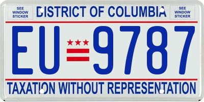 DC license plate EU9787
