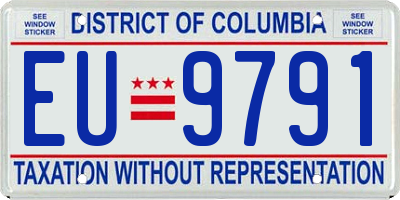 DC license plate EU9791