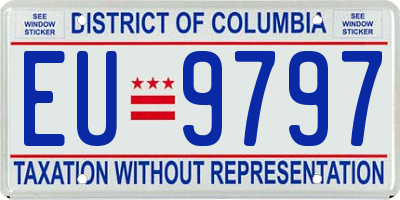 DC license plate EU9797