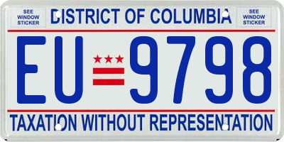 DC license plate EU9798