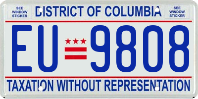 DC license plate EU9808