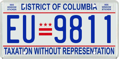 DC license plate EU9811