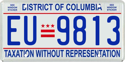 DC license plate EU9813