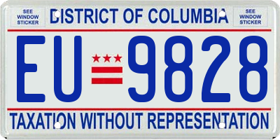 DC license plate EU9828