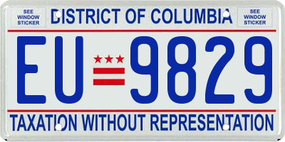 DC license plate EU9829