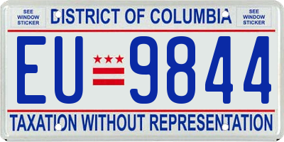 DC license plate EU9844