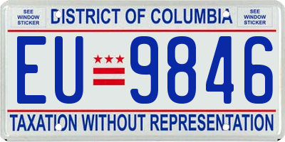 DC license plate EU9846