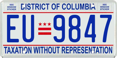 DC license plate EU9847