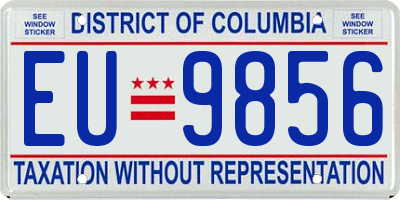 DC license plate EU9856