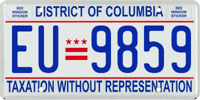 DC license plate EU9859