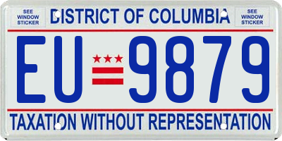 DC license plate EU9879