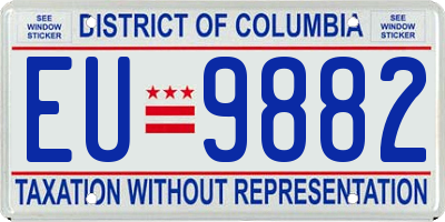 DC license plate EU9882