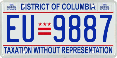 DC license plate EU9887