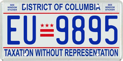 DC license plate EU9895