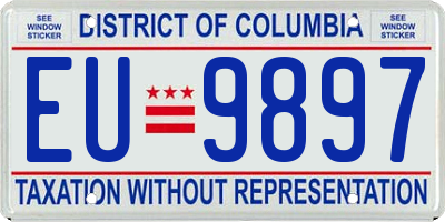 DC license plate EU9897