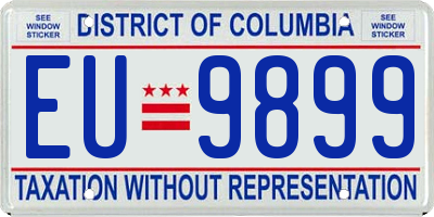 DC license plate EU9899