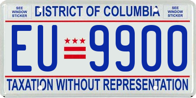 DC license plate EU9900