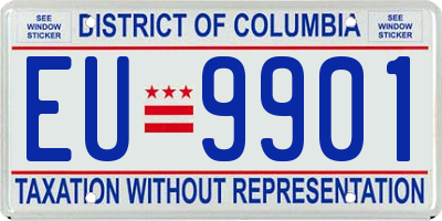 DC license plate EU9901