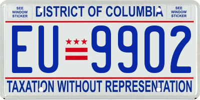 DC license plate EU9902