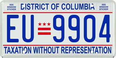 DC license plate EU9904