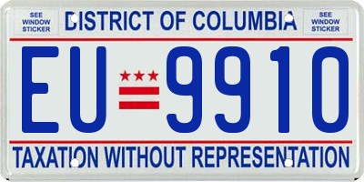 DC license plate EU9910