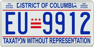 DC license plate EU9912