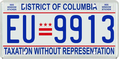 DC license plate EU9913