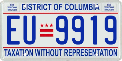 DC license plate EU9919