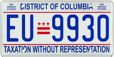 DC license plate EU9930