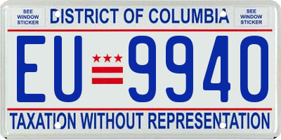 DC license plate EU9940
