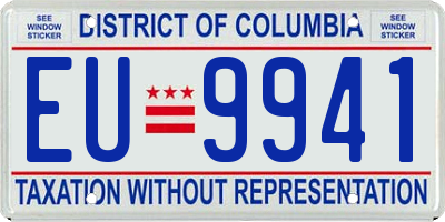 DC license plate EU9941