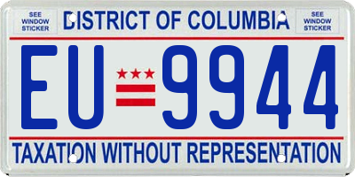 DC license plate EU9944
