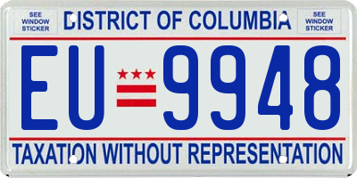 DC license plate EU9948
