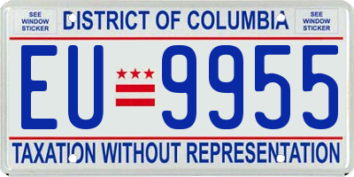 DC license plate EU9955