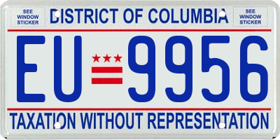 DC license plate EU9956