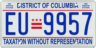 DC license plate EU9957