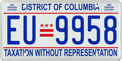 DC license plate EU9958
