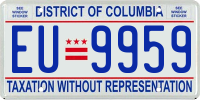 DC license plate EU9959