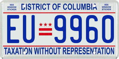 DC license plate EU9960