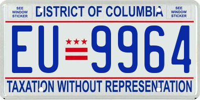DC license plate EU9964