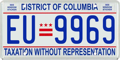 DC license plate EU9969