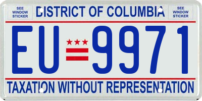 DC license plate EU9971