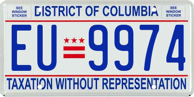 DC license plate EU9974
