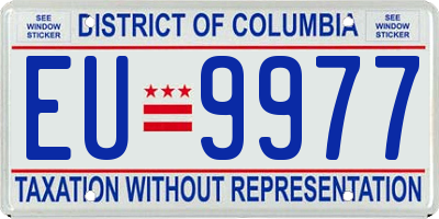 DC license plate EU9977