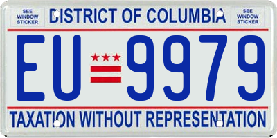DC license plate EU9979