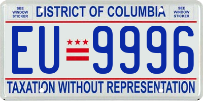 DC license plate EU9996